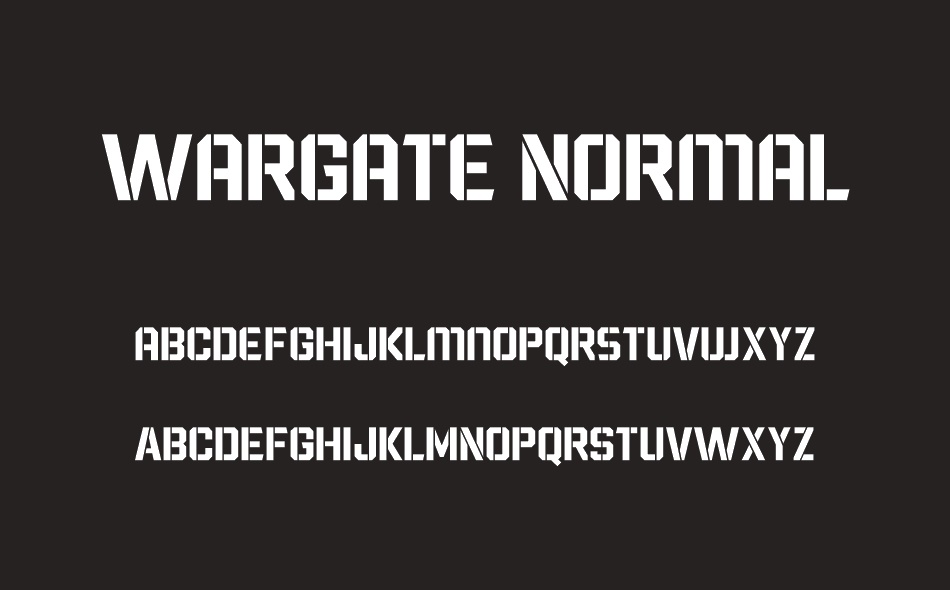 Wargate font