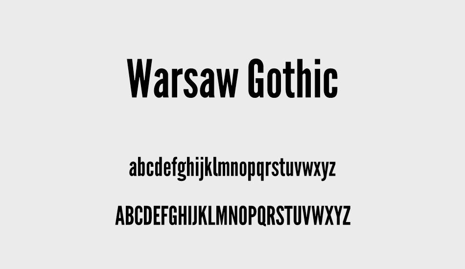 warsaw-gothic font