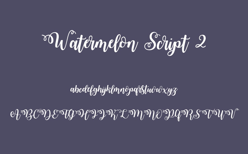 Watermelon Script 2 font