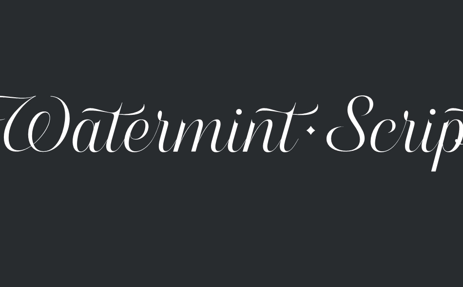 Watermint Script font big