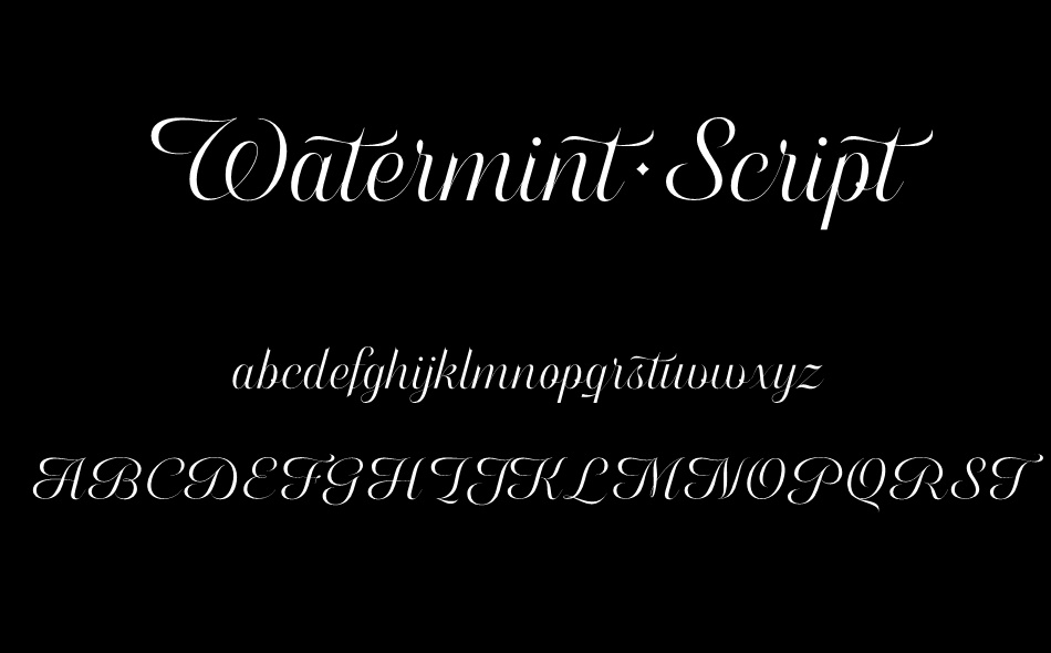 Watermint Script font