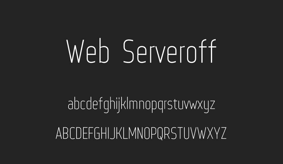 web-serveroff font
