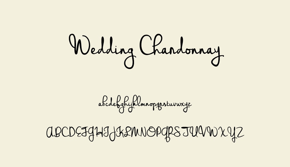 wedding-chardonnay font