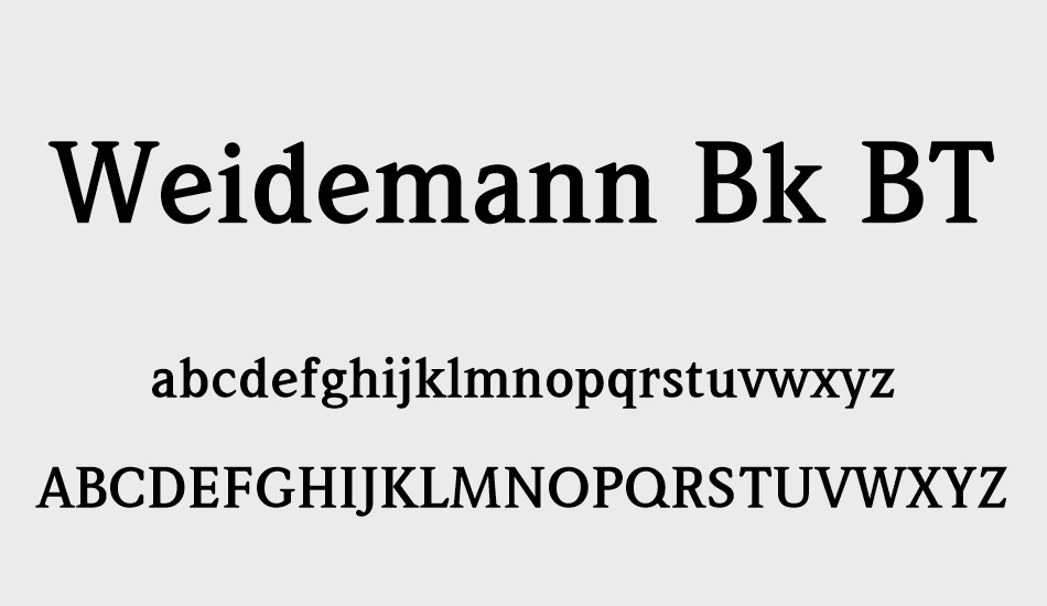 weidemann-bk-bt font