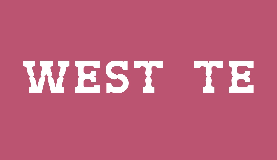 west-test font big