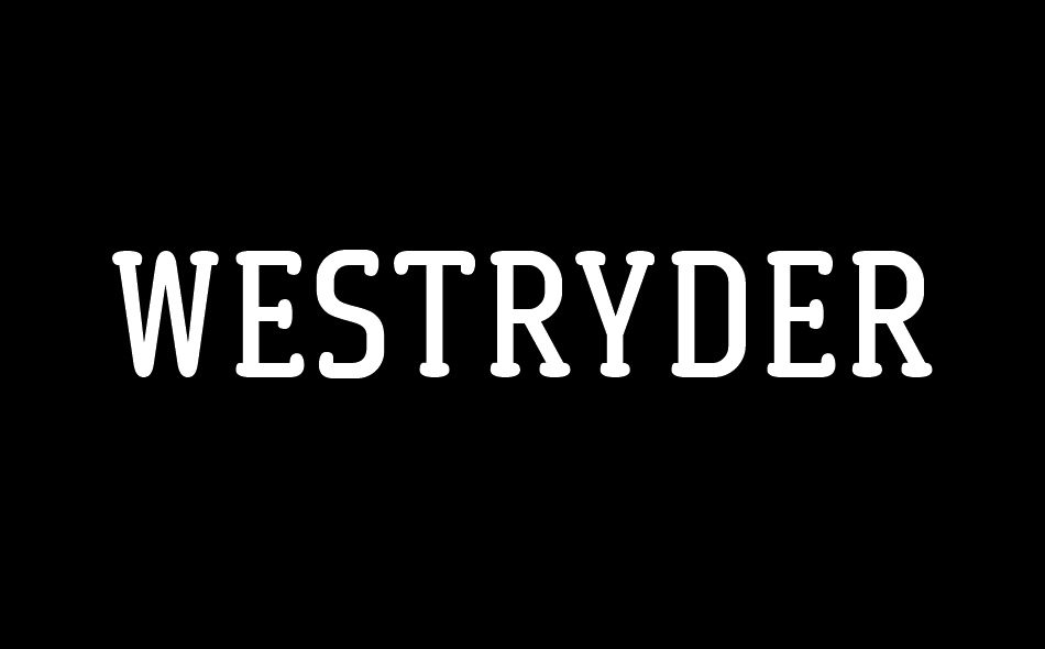 Westryder Slab font big
