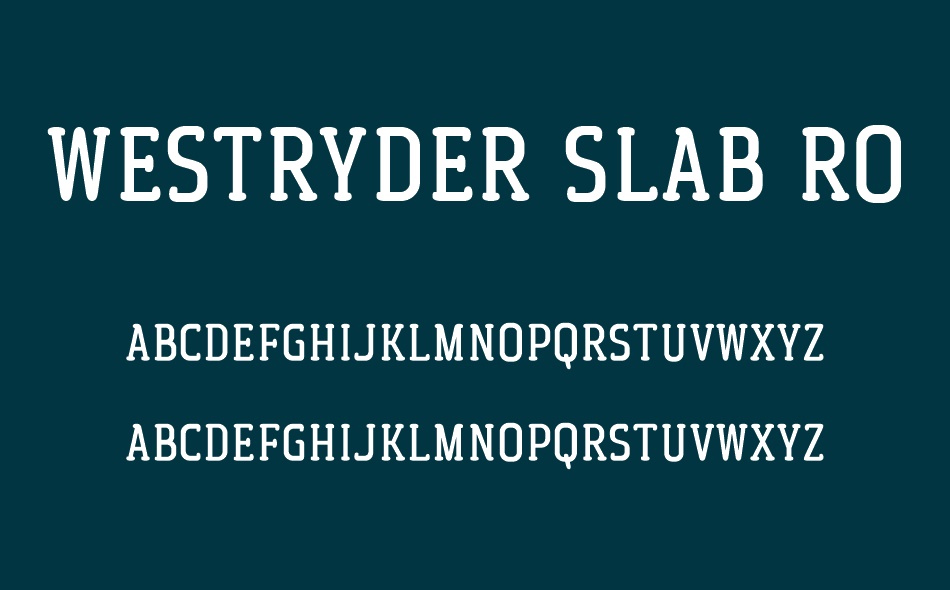 Westryder Slab font