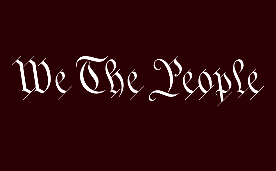 We The People font big