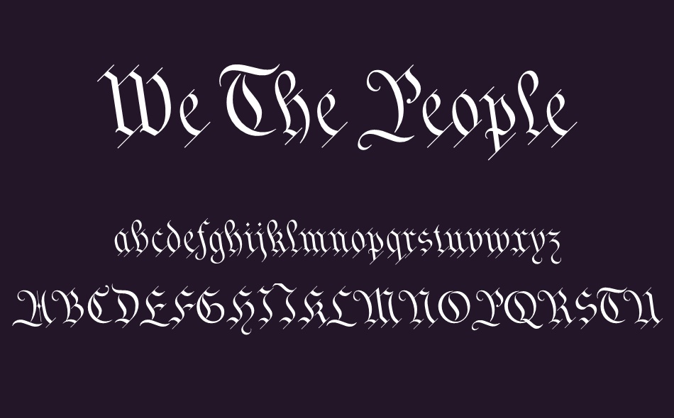 We The People font