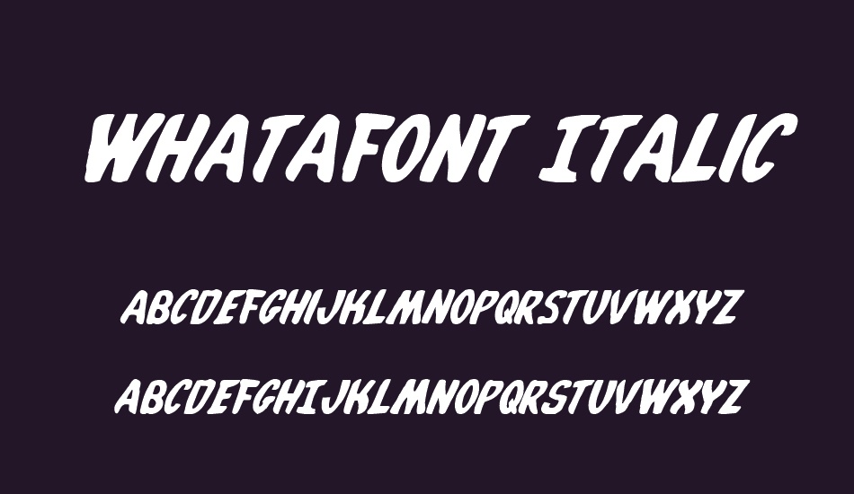 whatafont-ıtalic font