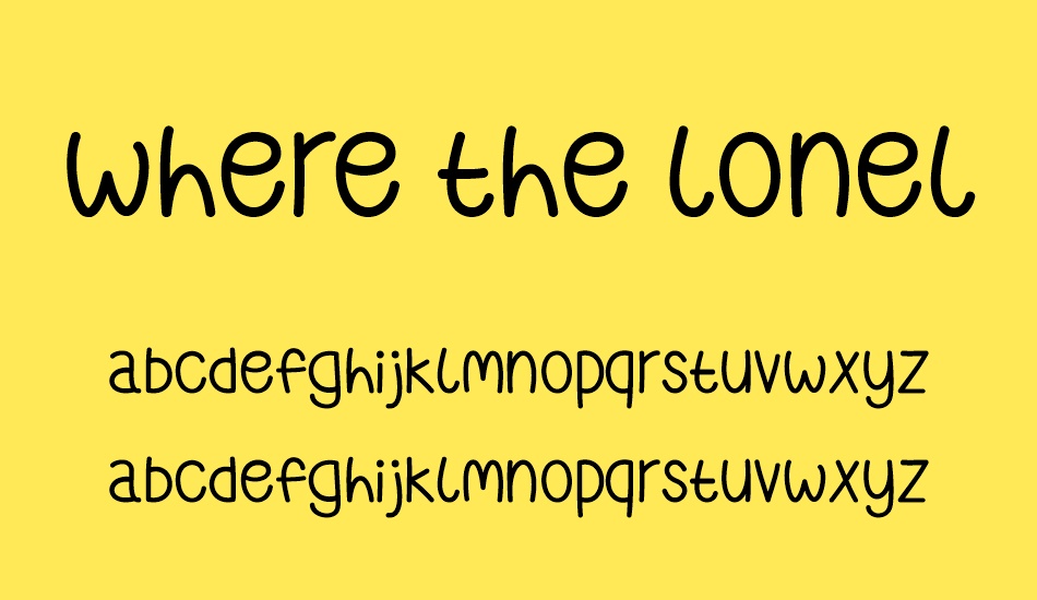 where-the-lonely-ones-roam font