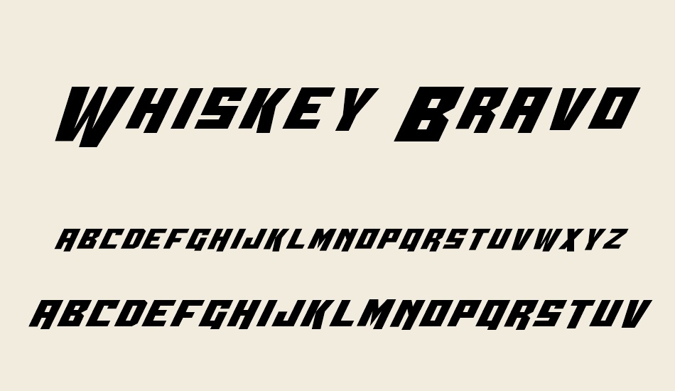 whiskey-bravo-victor font