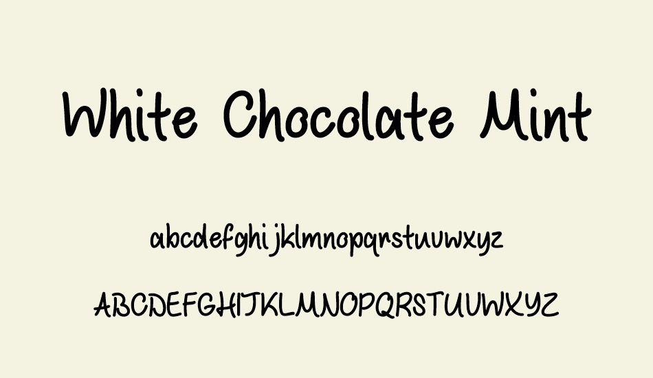 white-chocolate-mint font