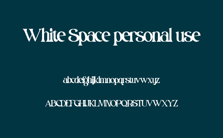 White Space font