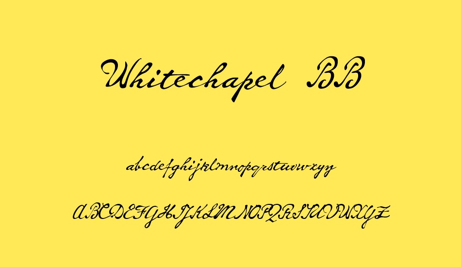 whitechapel-bb font