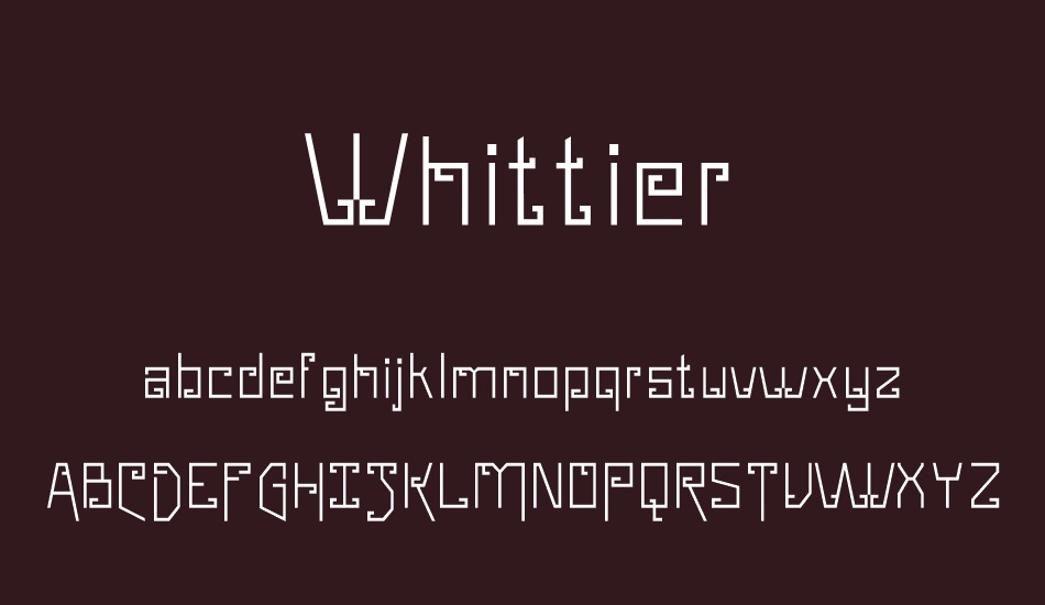 whittier font