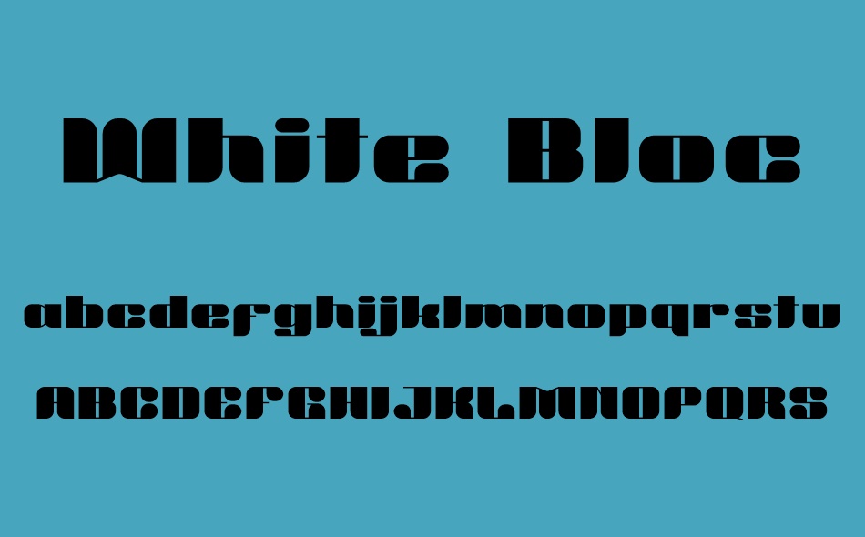 White Block font