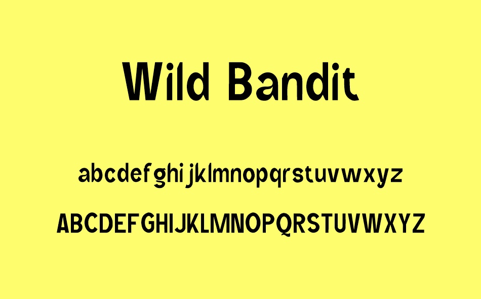 Wild Bandit font