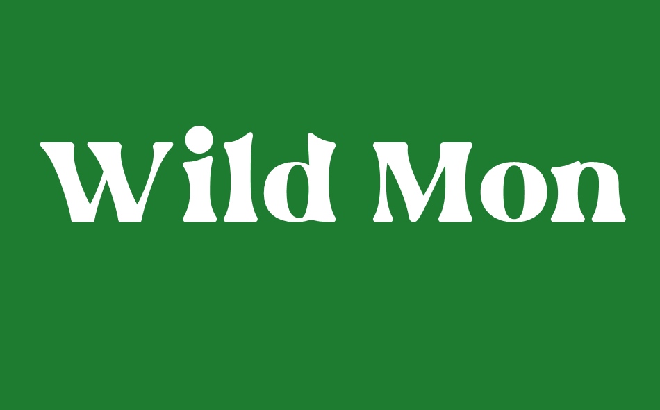 Wild Month font big