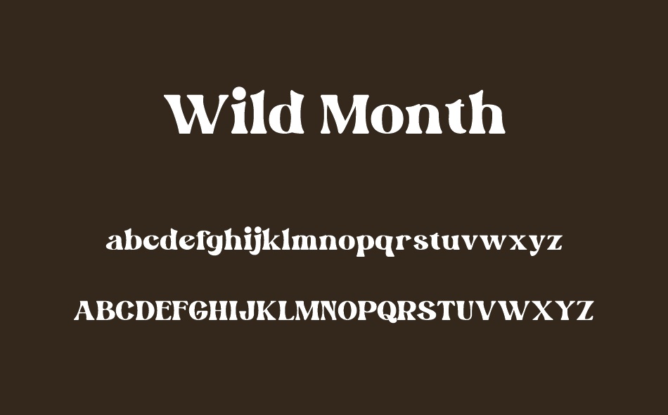 Wild Month font