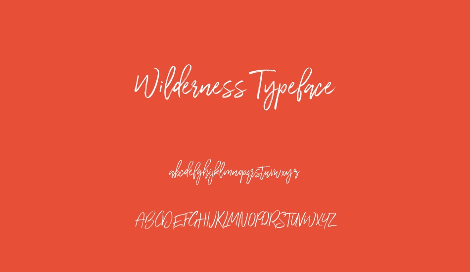 wilderness-typeface font