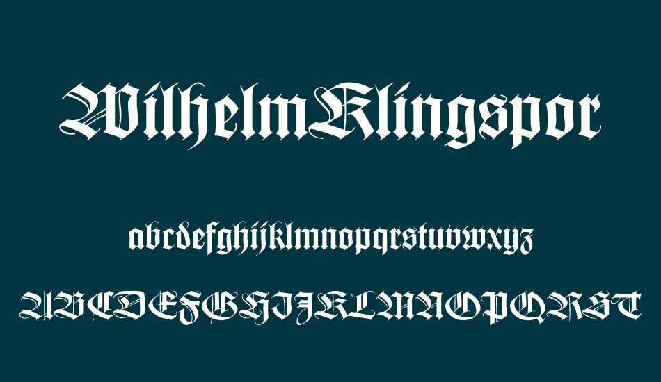 wilhelmklingsporgotisch-wd font