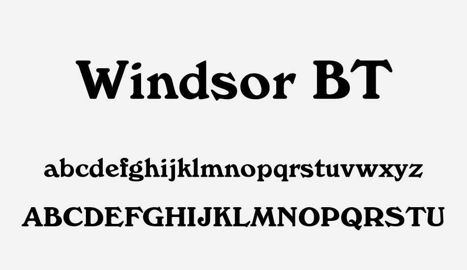 windsor-bt font