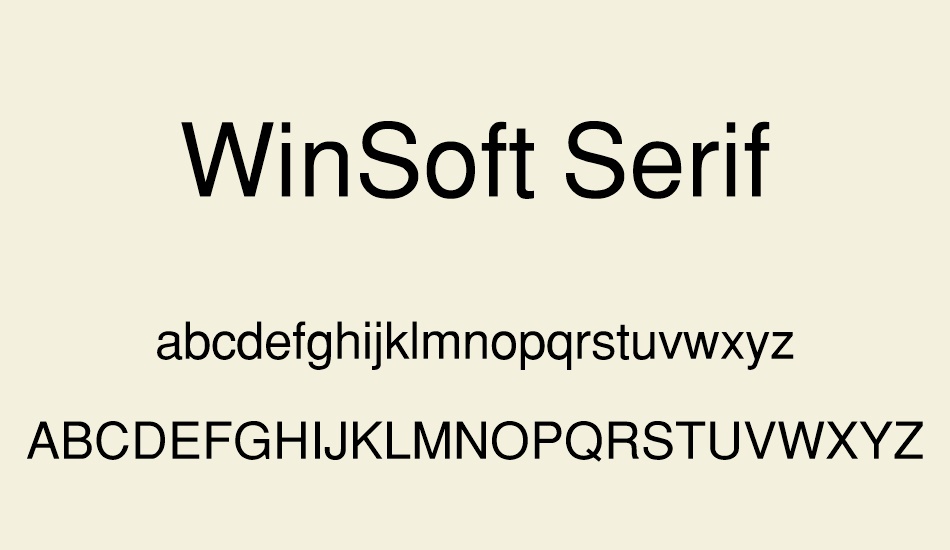 winsoft-serif font