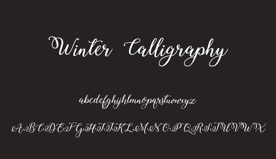 winter-calligraphy font