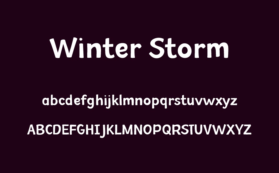 Winter Storm font