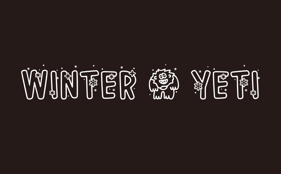 Winter Yeti font big