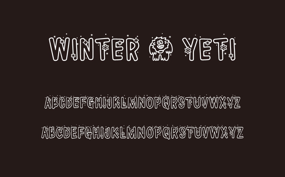 Winter Yeti font