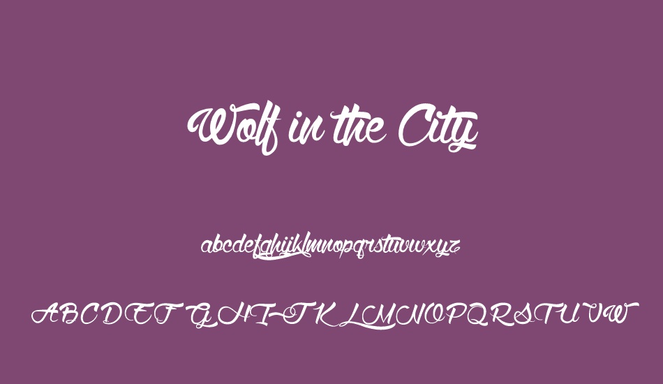 wolf-in-the-city font