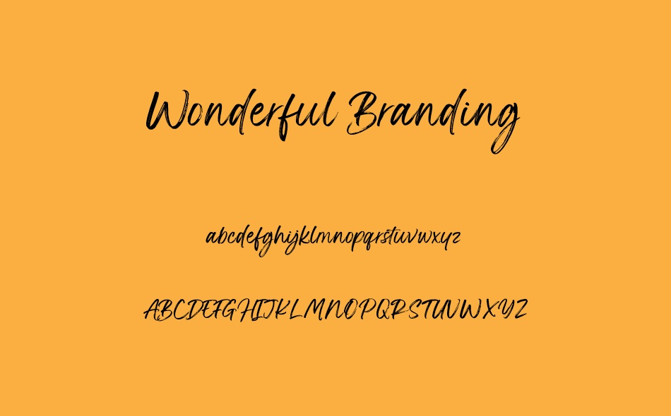 Wonderful Branding font