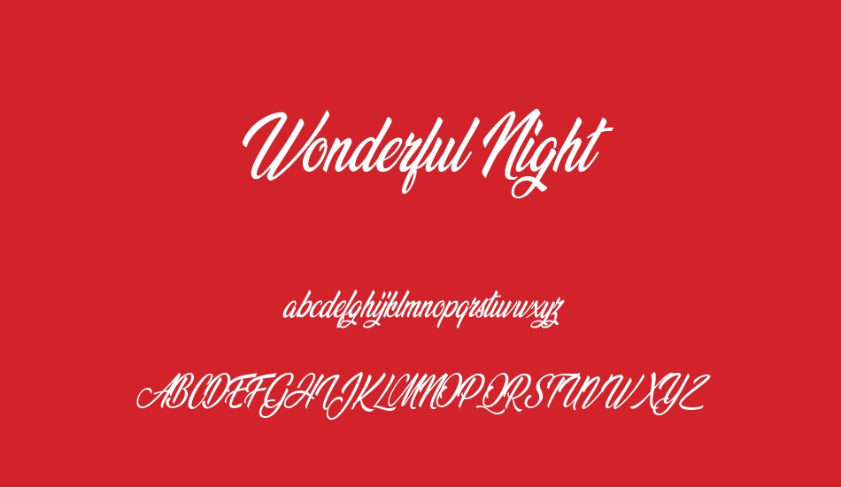 wonderful-night-personal-use font