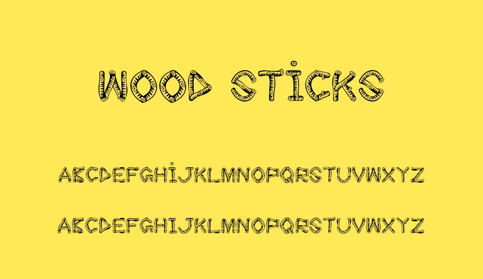 wood-sticks font