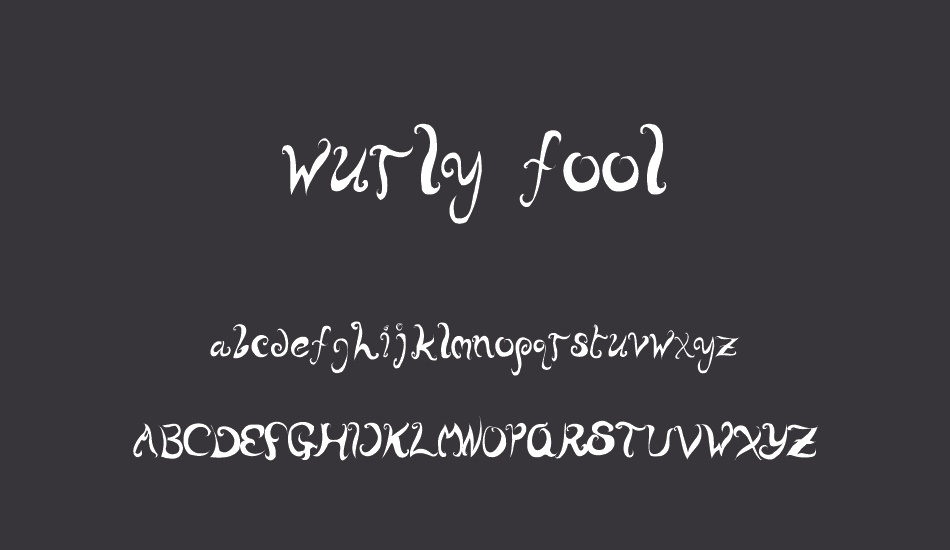 wurly-fool font
