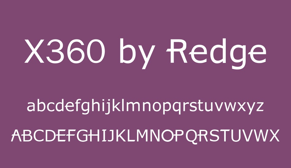 x360-by-redge font