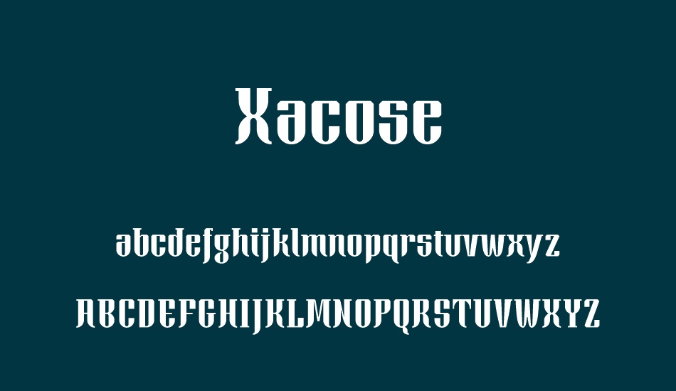 xacose font