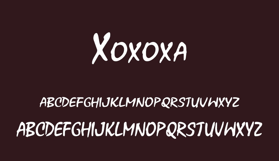 xoxoxa font