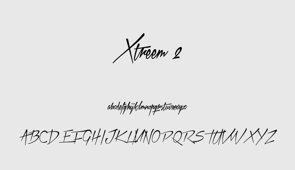 xtreem-2-personal-use font
