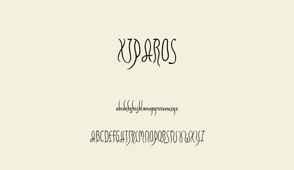 xıparos font