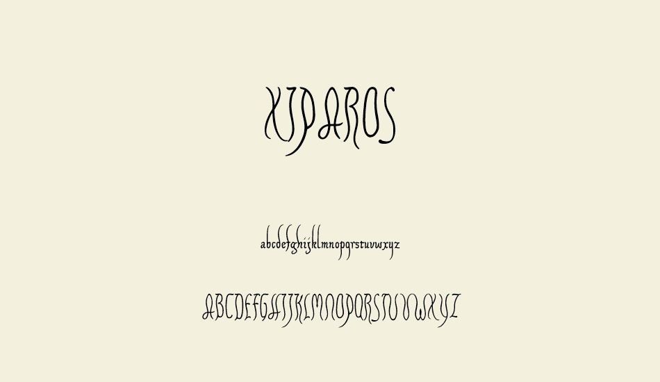 xıparos font