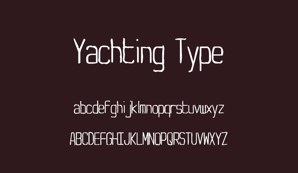 yachting-type font