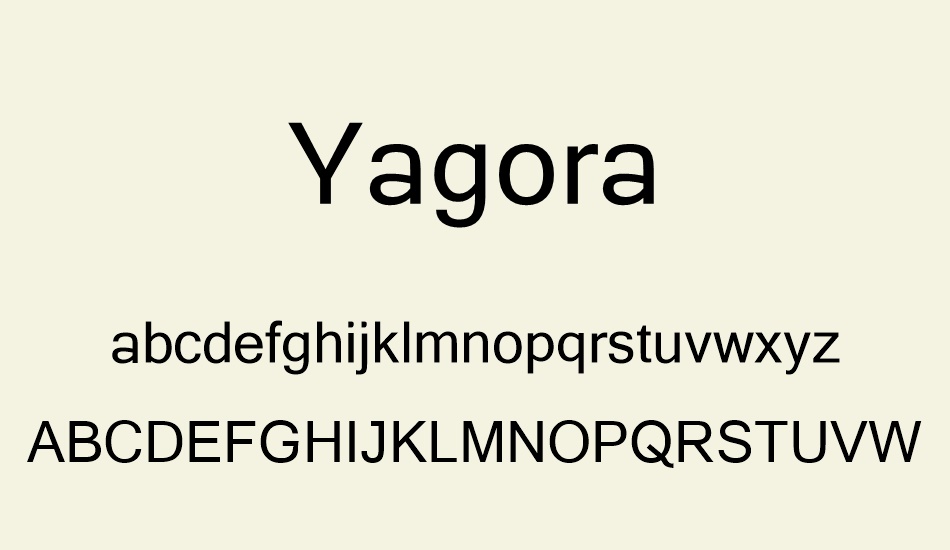 yagora font