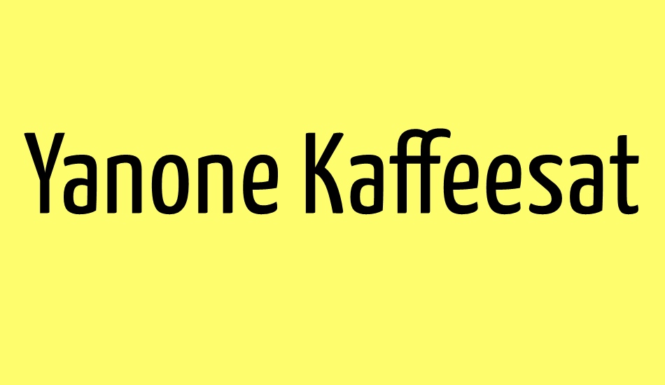 yanone-kaffeesatz font big