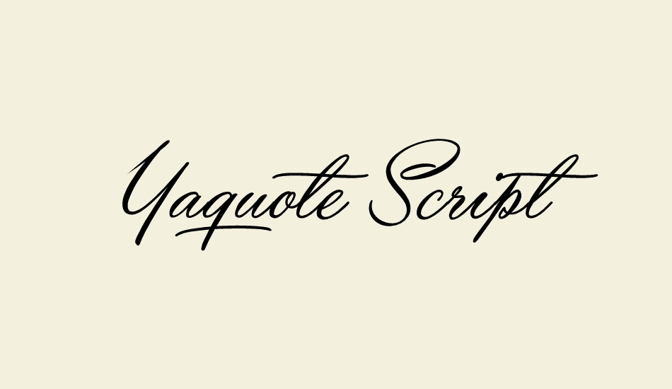 yaquote-script-personal-use font big