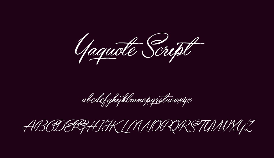 yaquote-script-personal-use font