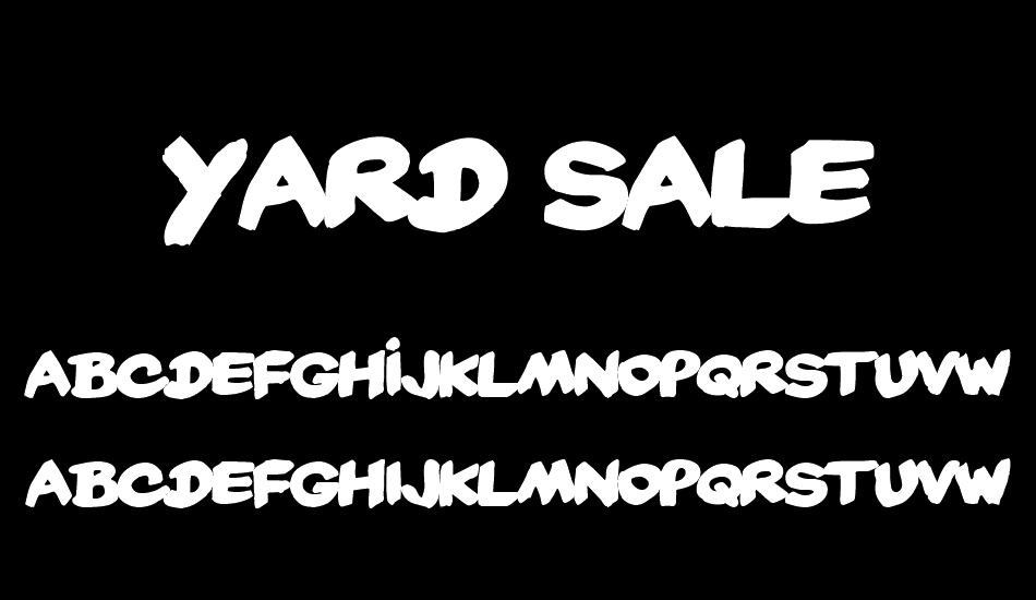 yard-sale font