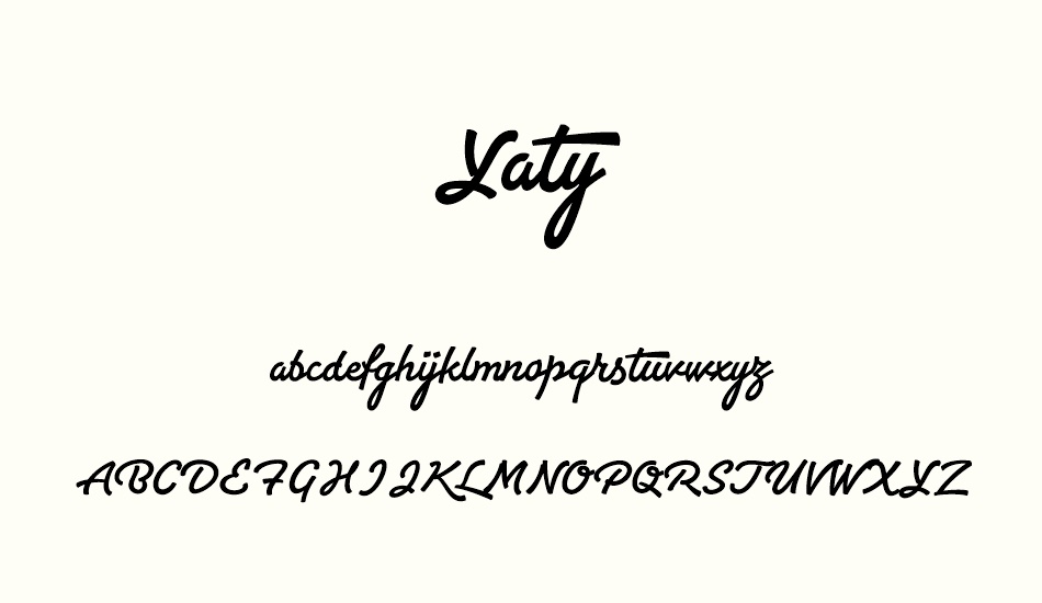 yaty-personal-use-only font